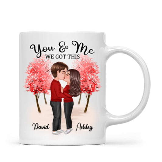 Together Since Couple Kissing Under Tree Valentine‘s Day Anniversary Gift Personalized Mug